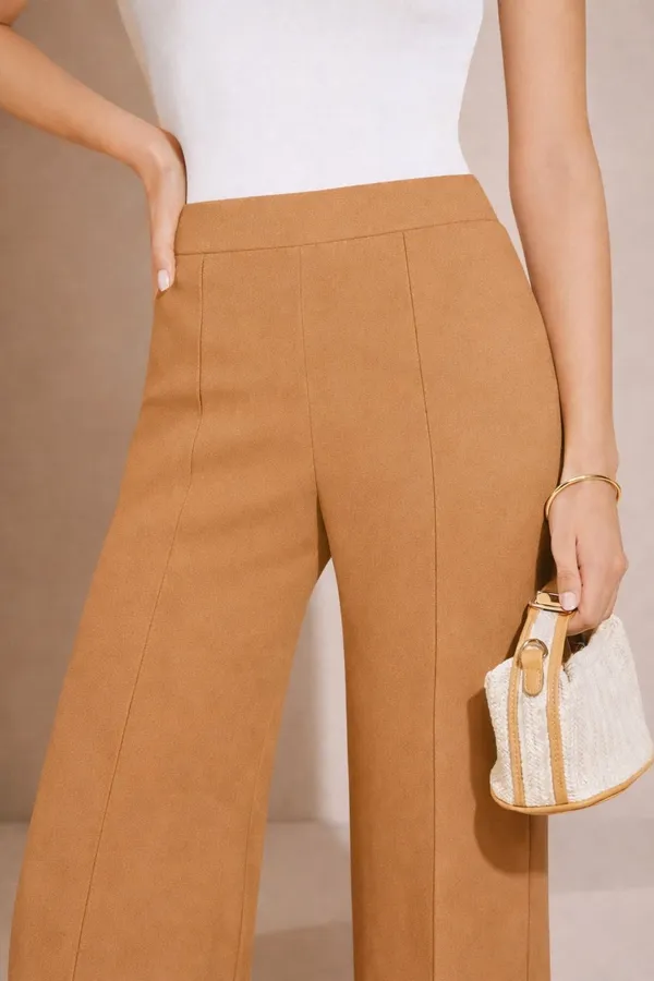 Yellow_Viscose_Rayon_Trouser_For_Women