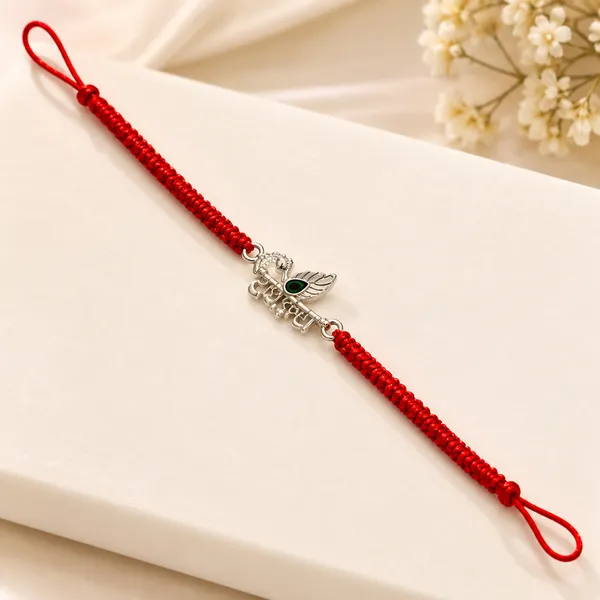 Red_Silver_92.5%_Men_Rakhi_For_Men