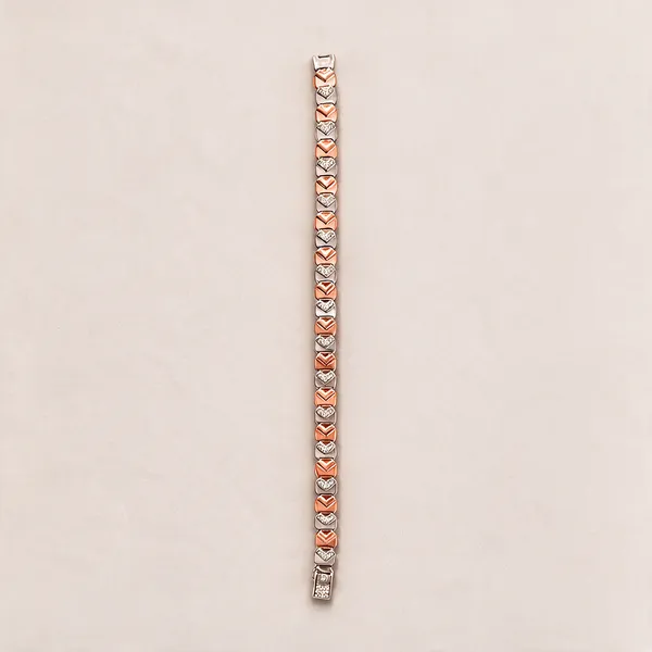 Rose_Gold_And_Silver_Silver_70%_Women_Bracelet_For_Women