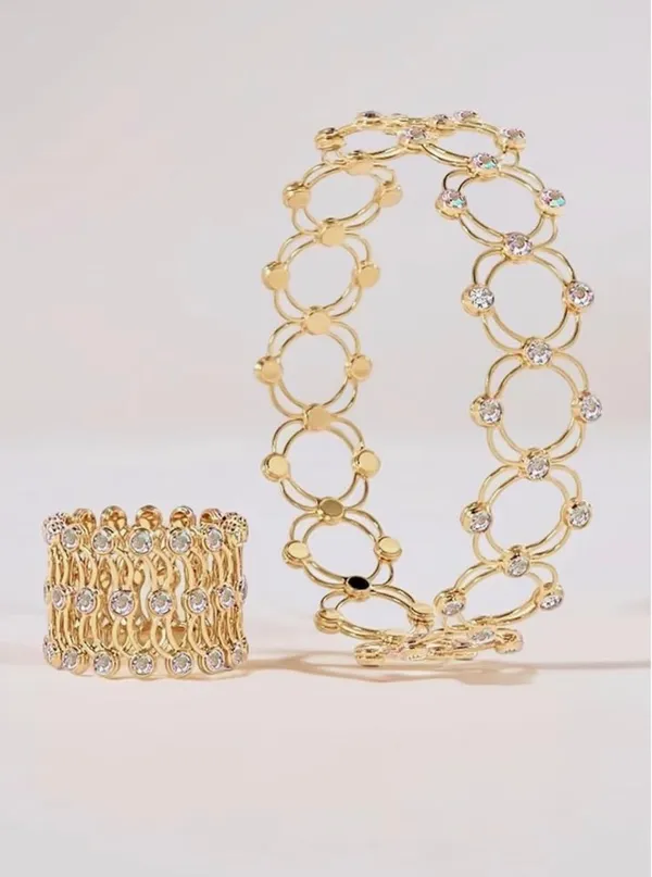 Gold_Tone_Rhinestone_Necklace_And_Cuff_Bracelet_Set_for_Women