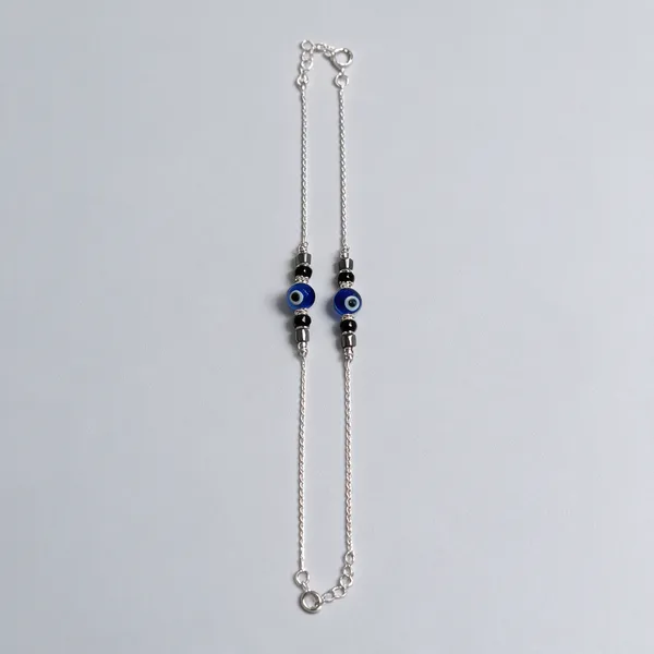 Silver_And_Blue_Silver_92.5%_Women_Evil_Eye_Anklet_For_Women
