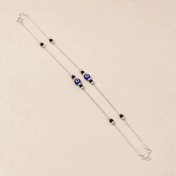 Silver_And_Blue_Silver_92.5%_Women_Evil_Eye_Anklet_For_Women