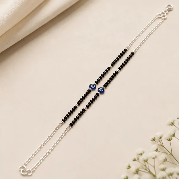 Silver_And_Black_Silver_92.5%_Women_Evil_Eye_Anklet_For_Women