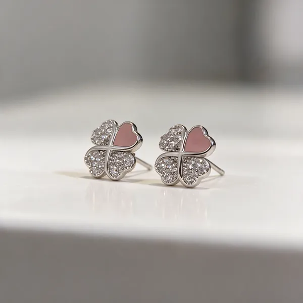 Pink_And_Silver_Silver_92.5%_Women_Earrings_For_Women