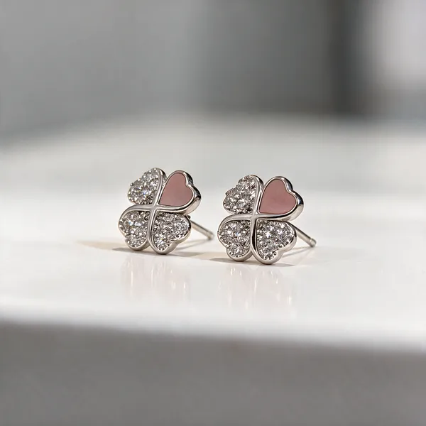 Pink_And_Silver_Silver_92.5%_Women_Earrings_For_Women