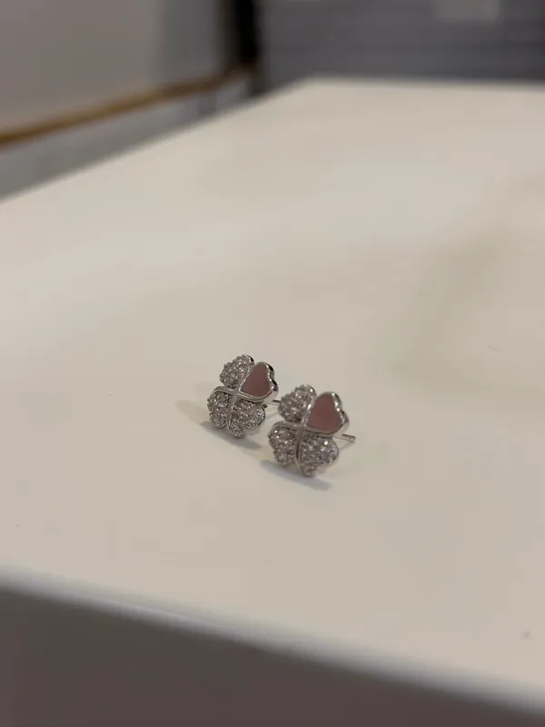 Pink_Silver-Tone_Stud_Earrings_for_Women