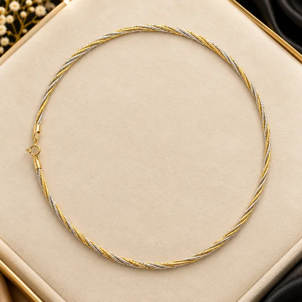 925_Sterling_Silver_Dual_Tone_Rope_Hasli_Necklace_for_Women
