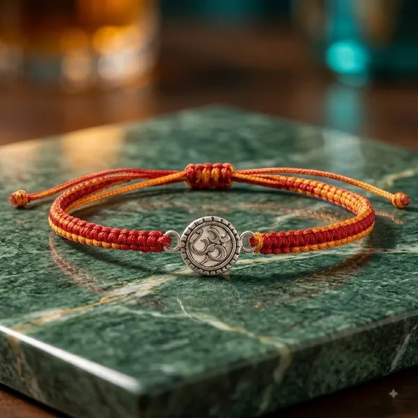 Red_And_Yellow_Silver_92.5%_Men_Rakhi_For_Men