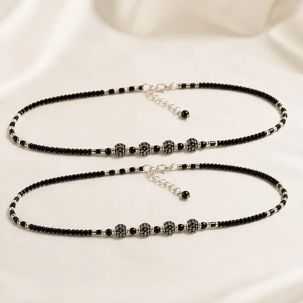 Black_Silver_92.5%_Women_Evil_Eye_Anklet_For_Women