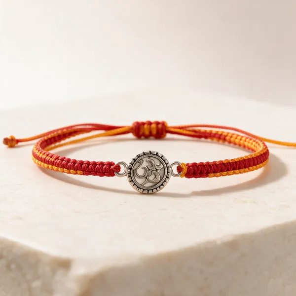Red_And_Yellow_Silver_92.5%_Men_Rakhi_For_Men