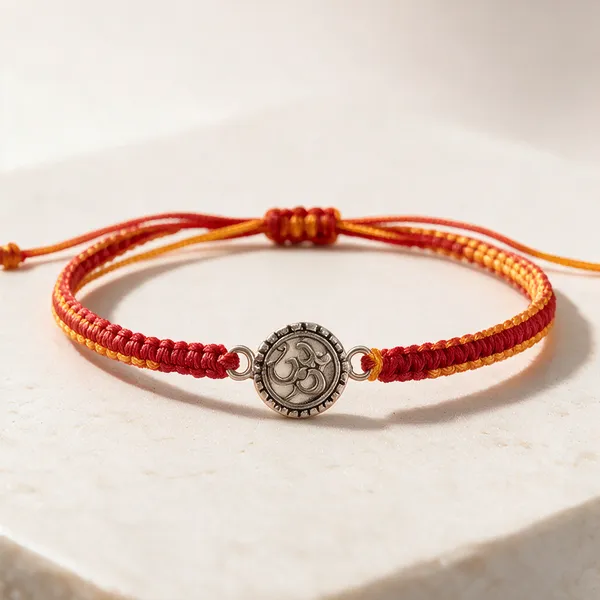 Red_And_Yellow_Silver_92.5%_Men_Rakhi_For_Men