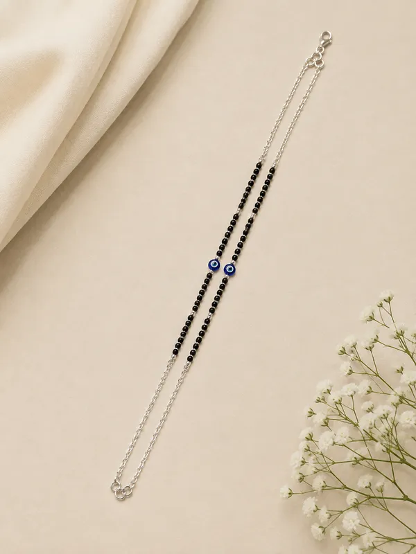 Silver_And_Black_Silver_92.5%_Women_Evil_Eye_Anklet_For_Women