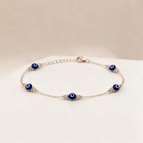Silver_And_Blue_Silver_92.5%_Women_Anklet_For_Women