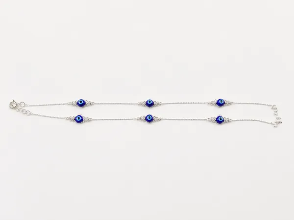 Silver_And_Blue_Silver_92.5%_Women_Anklet_For_Women