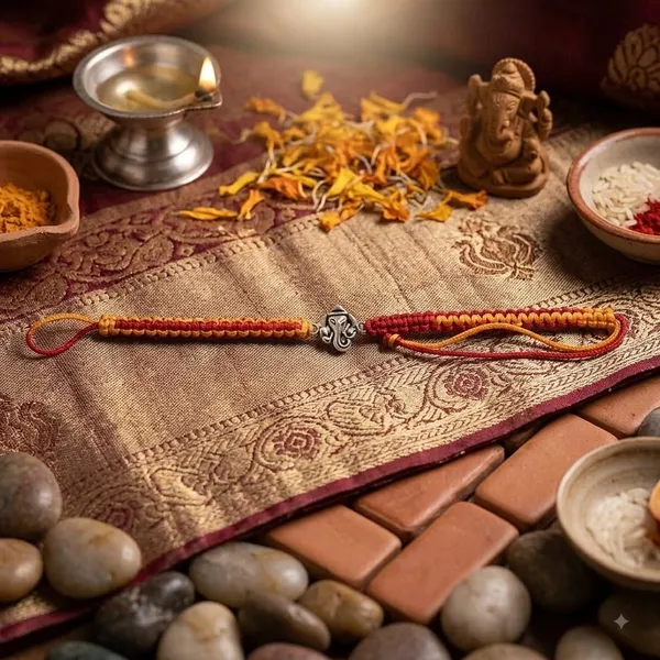 Red_And_Yellow_Silver_92.5%_Men_Rakhi_For_Men