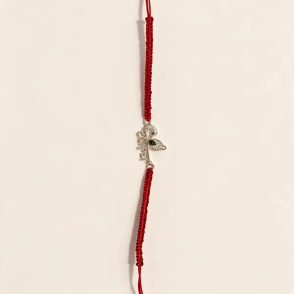 Red_Silver_92.5%_Men_Rakhi_For_Men