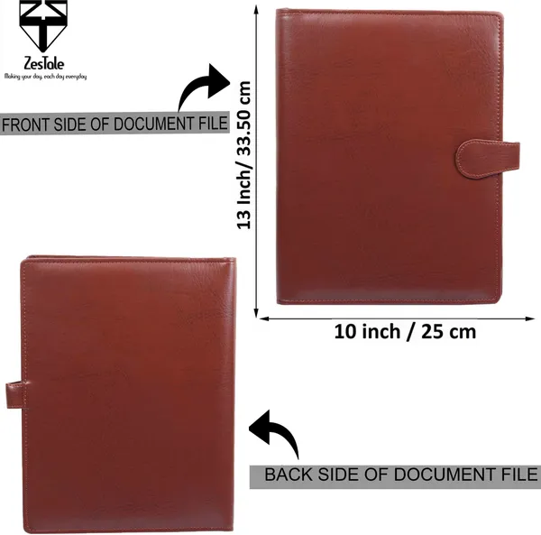 Zestale_Premium_Leatherette_Conference_Document_Folder_Set_Of_1,_Tan