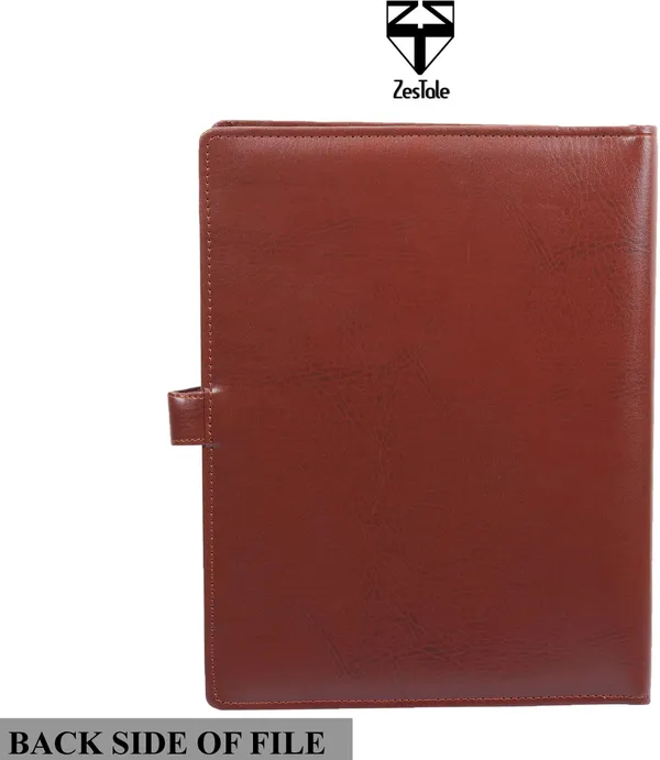Zestale_Premium_Leatherette_Conference_Document_Folder_Set_Of_1,_Tan