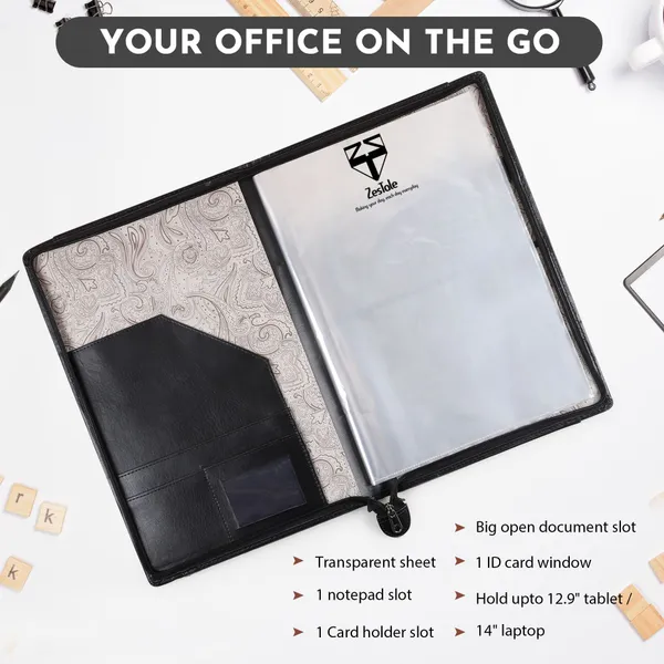 Zestale_Premium_Pu_Leatherette_Adjustable_Handle_Document_Folder_Set_Of_1,_Black