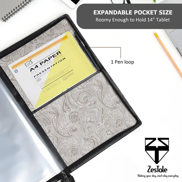 Zestale_Premium_Pu_Leatherette_Adjustable_Handle_Document_Folder_Set_Of_1,_Black