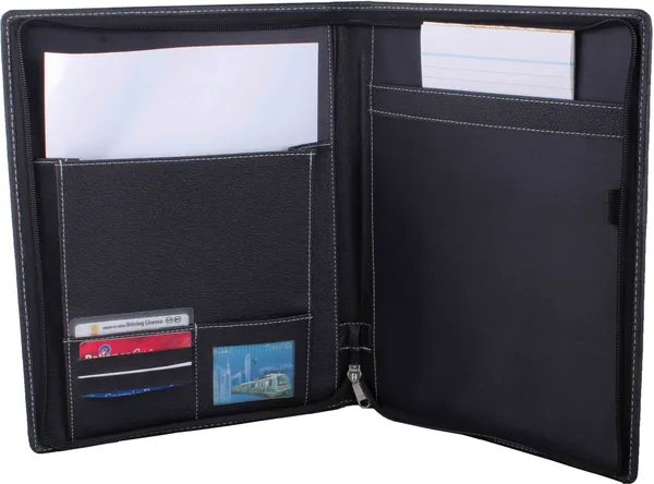 Zestale_Premium_Leatherette_Conference_Document_Folder_Set_Of_1,_Black