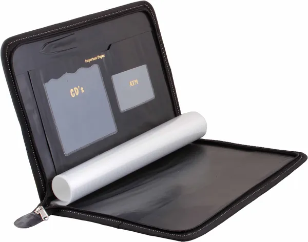 Zestale_Premium_Leatherette_Document_Folder_Set_Of_1,_Black