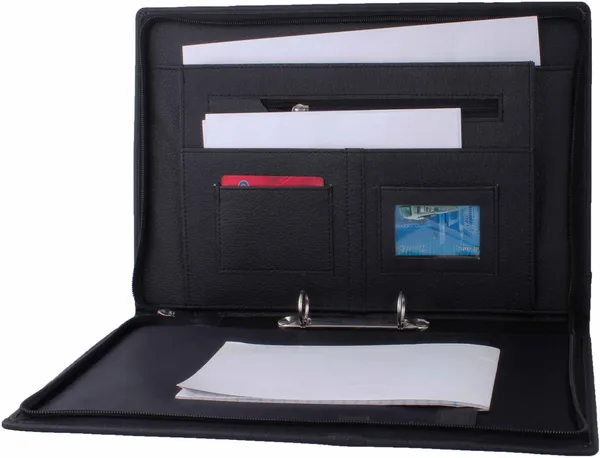 Zestale_Premium_Leatherette_2_Ring_Document_Folder_Set_Of_1,_Black