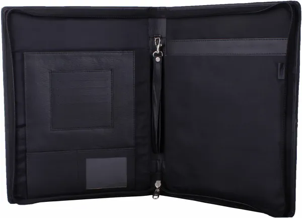 Zestale_Premium_Leatherette_Conference_Document_Folder_Set_Of_1,_Black
