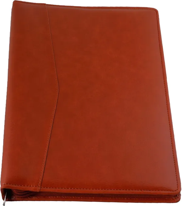 Zestale_Premium_Leatherette_2_Ring_Document_Folder_Without_Leafs_Set_Of_1,_Tan
