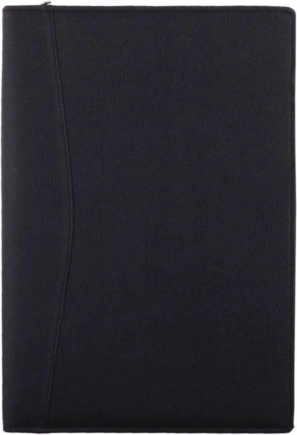 Zestale_Premium_Faux_Leather_2_Ring_Document_Folder_With_Leafs_Set_Of_1,_Black