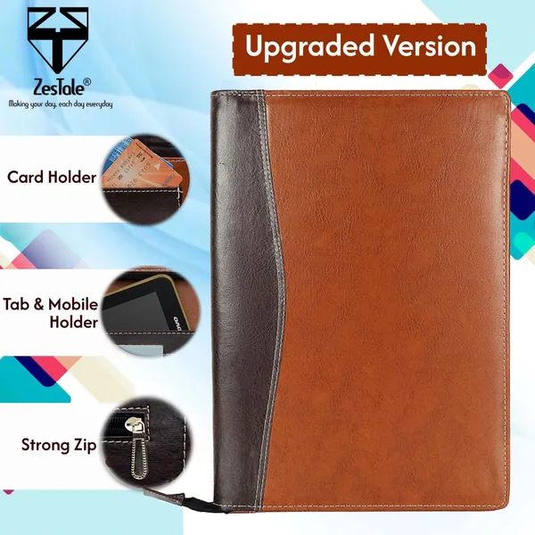 Zestale_Pu_Leather_Multipurpose_File_Folder/_Document_Folder_Set_Of_1,_Brown