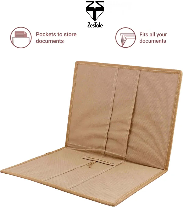 Zestale_Jute_Document_File_Folder_Set_Of_1,_Multicolor