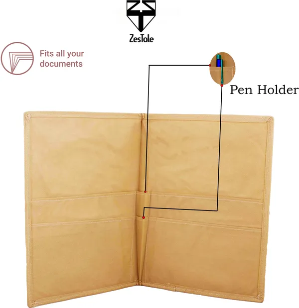 Zestale_Jute_Document_File_Folder_Set_Of_1,_Multicolor