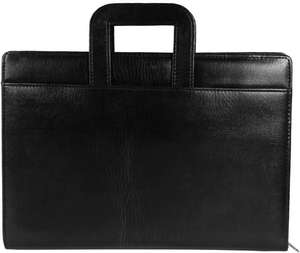 Zestale_Premium_Leatherette_Ring_Document_Folder_With_20_Leafs_Set_Of_1,_Black