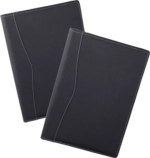 Zestale_Premium_Leatherette_Document_Folder_Set_Of_2,_Black