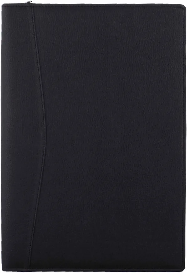 Zestale_Premium_Leatherette_Document_Folder_With_12_Leafs_Set_Of_1,_Black