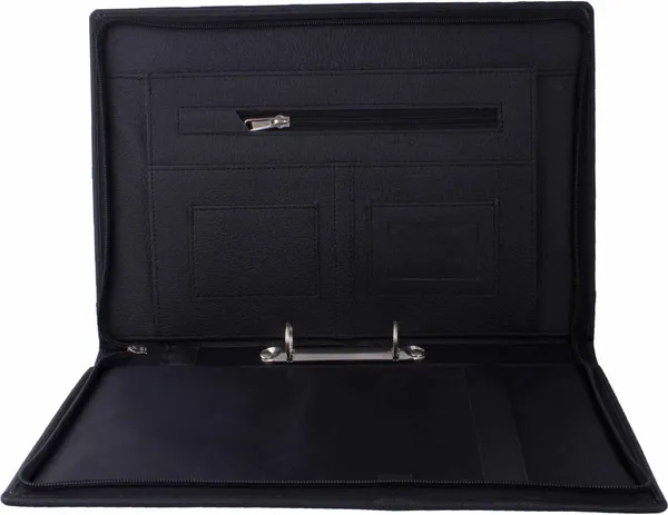 Zestale_Premium_Leatherette_Document_Folder_With_12_Leafs_Set_Of_1,_Black