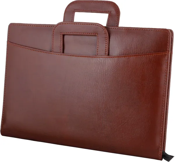 Zestale_Premium_Leatherette_Adjustable_Handle_Document_Bag_Set_Of_2,_Brown