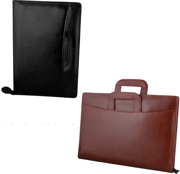 Zestale_Premium_Leatherette_Adjustable_Handle_Document_File_Folder_Set_Of_2,_Black,_Brown