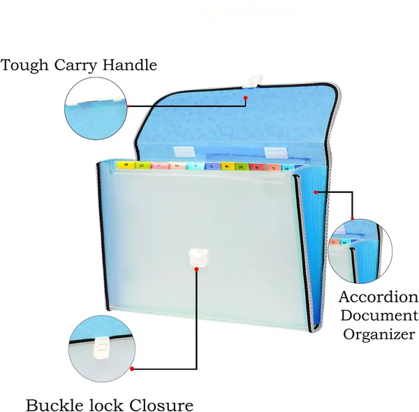 Zestale_Polypropylene_13_Pocket_With_Handle_And_Index_Tab_Document_File_Folder_Set_Of_1,_Blue