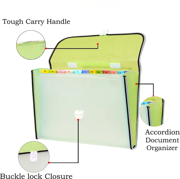 Zestale_Polypropylene_13_Pocket_Expanding_File_With_Handle_And_Index_Tab_Document_File_Folder_Set_Of_1,_Multicolor