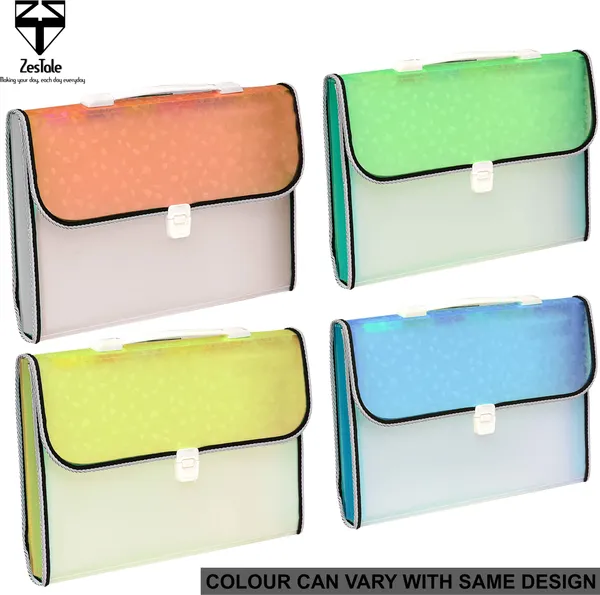 Zestale_Polypropylene_13_Pocket_Expanding_File_With_Handle_And_Index_Tab_Document_File_Folder_Set_Of_1,_Multicolor