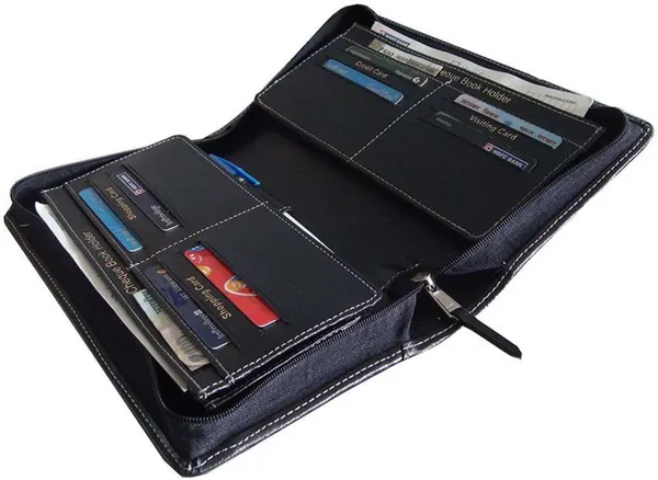 Zestale_Leatherette_Cheque_Book_Holder/Document_Holder_Set_Of_1,_Black