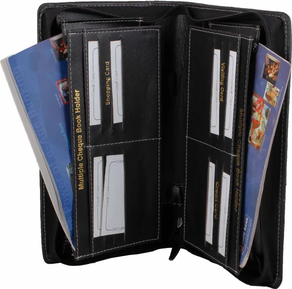 Zestale_Leatherette_Cheque_Book_Holder/Document_Holder_Set_Of_1,_Black