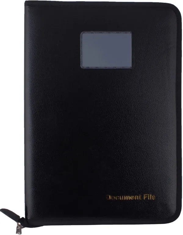 Zestale_Premium_Leatherette_Document_File_Folder/Certificate_Folder_Set_Of_1,_Black