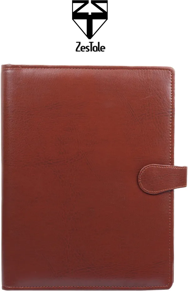 Zestale_Premium_Leatherette_Conference_Document_Folder,Document_Files_For_Certificates_Set_Of_1,_Tan