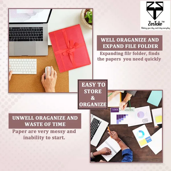Zestale_Premium_Tetron_Dak_Pad_Document_Holder_Set_Of_1,_Red