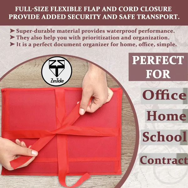 Zestale_Premium_Tetron_Dak_Pad_Document_Holder_Set_Of_1,_Red