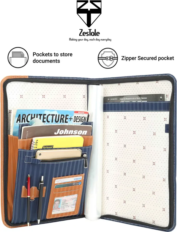 Zestale_Professional_Leatherette_File_Folder/Document_Holder_20_Leafs_Set_Of_1,_Multicolor_Set_Of_1,_Multicolor