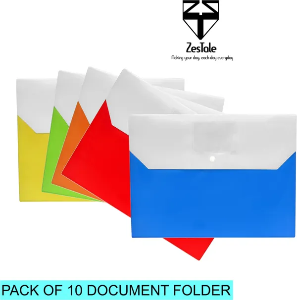 Zestale_Polypropylene_Double_Pocket_Document_Bag_Set_Of_10,_Multicolor_Set_Of_1,_Multicolor